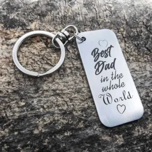 Best Dad Engraved Keychain1