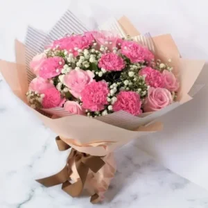 Blush Bloom Pink Carnation & Rose Bouquet