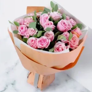 Blushing Pink Rose Bouquet