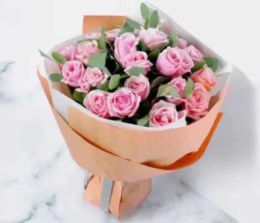 Blushing Pink Rose Bouquet