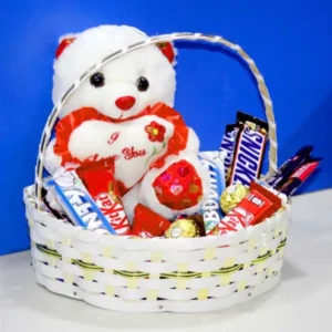 Chocolate Basket with Teddy Bear