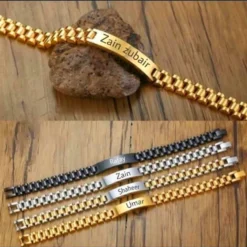 Custom Engraved Metal Name Bracelet for Men1
