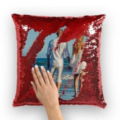Custom Magic Sequin Pillow with Photo2