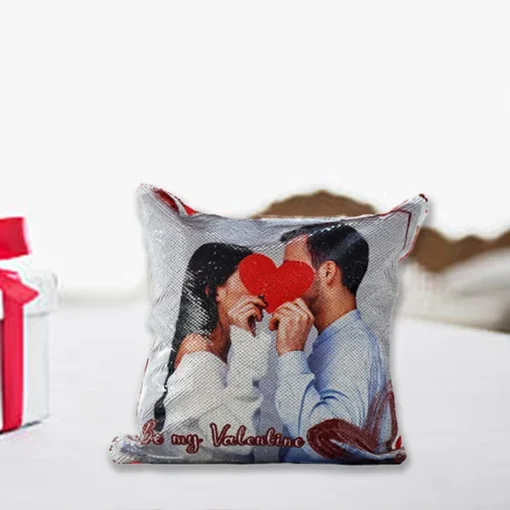 Custom Magic Sequin Pillow with Photo - Image 5