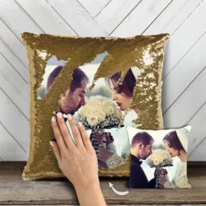 Custom Magic Sequin Pillow with Photo8