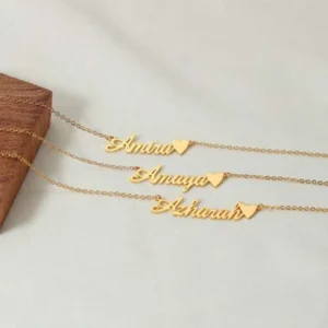 Custom Name Necklace with Heart 2