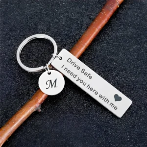 Drive Safe Personalized Keychain1