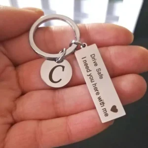 Drive Safe Personalized Keychain2