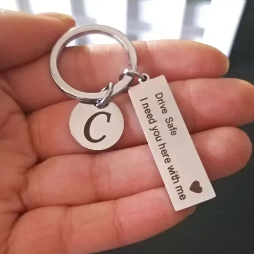 Drive Safe Personalized Keychain2