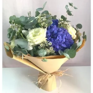 Elegant Blue & White Floral Bouquet