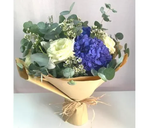 Elegant Blue & White Floral Bouquet