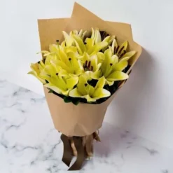Elegant Yellow Lily Bouquet