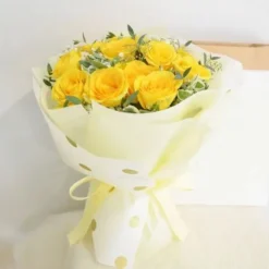 Golden Sunshine Rose Bouquet