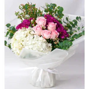 Graceful Harmony Hydrangea & Rose Bouquet