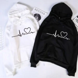 Heartbeat Love Couple Hoodie1