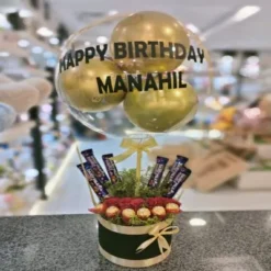 Personalized Birthday Balloon & Chocolate Bouquet