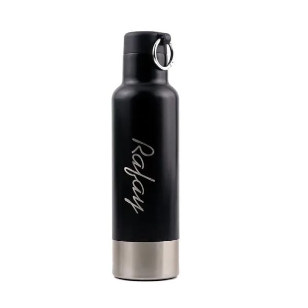 Personalized Black Stainless Steel Bottle