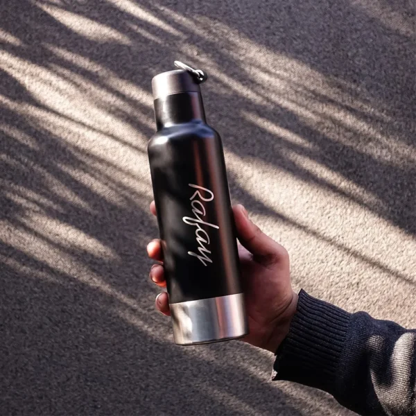 Personalized Black Stainless Steel Bottle2