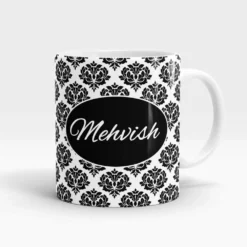 Personalized Black & White Name Mug