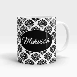 Personalized Black & White Name Mug