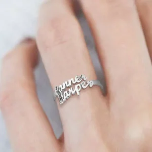 Personalized Double Name Ring