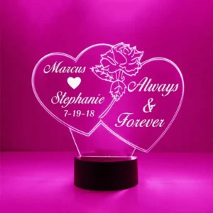 Personalized Dual Heart LED Night Lamp2