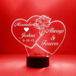 Personalized Dual Heart LED Night Lamp3