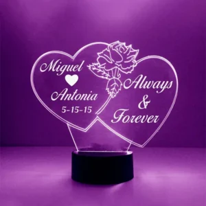 Personalized Dual Heart LED Night Lamp5