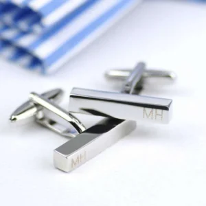 Personalized Engraved Bar Cufflinks1