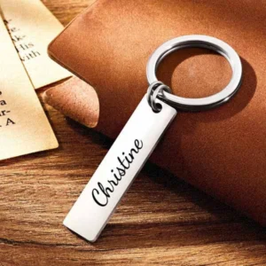 Personalized Engraved Bar Keychain3