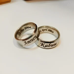 Personalized Engraved Name & Date Ring