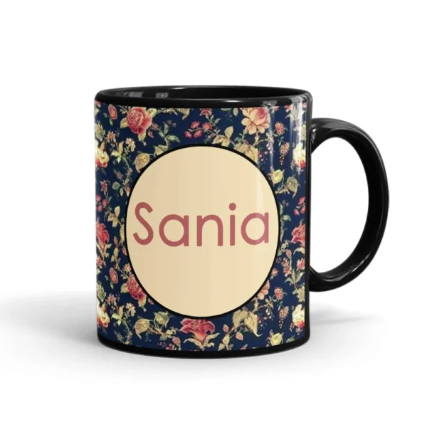 Personalized Floral Name Mug