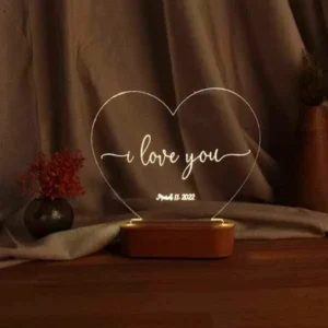 Personalized Heart-Shaped LED Acrylic Lamp5