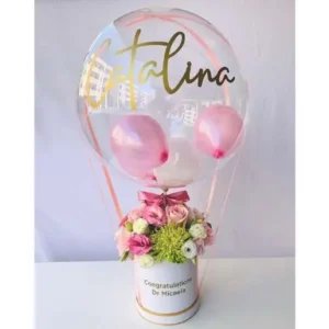 Personalized Hot Air Balloon Floral Box