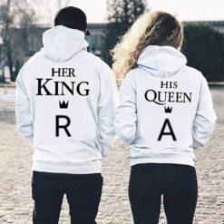 Personalized King & Queen Couple Hoodies