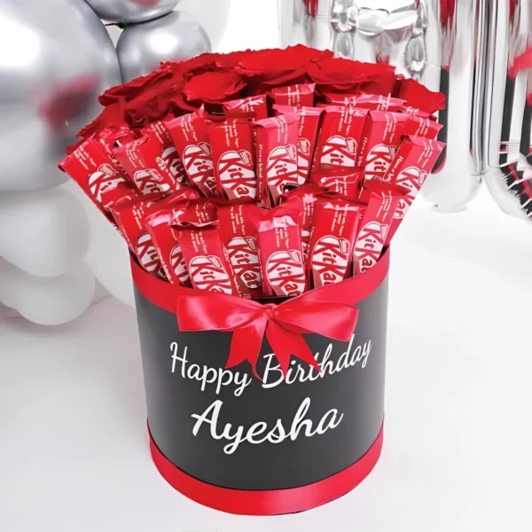 Personalized KitKat Chocolate Bouquet Box1