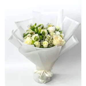 Pure Elegance White Roses Bouquet