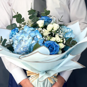 Serenity Blue Hydrangea Bouquet1