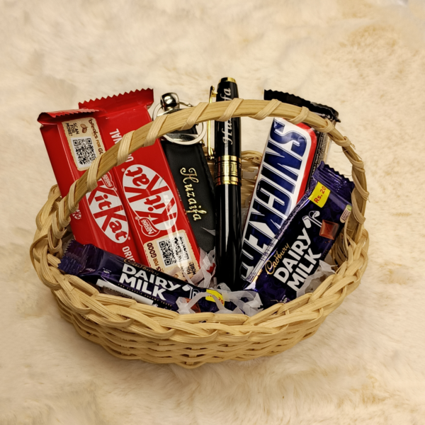 Signature Chocolate & Personalized Pen Basket - Image 2