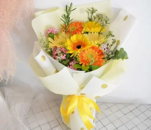 Sunshine Delight Gerbera Bouquet