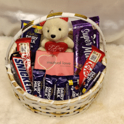 Sweet Affection Chocolate & Teddy Gift Basket