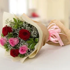 Timeless Red & Pink Rose Bouquet