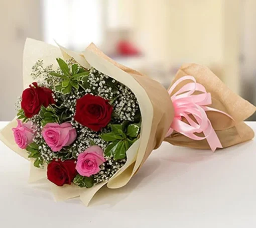 Timeless Red & Pink Rose Bouquet