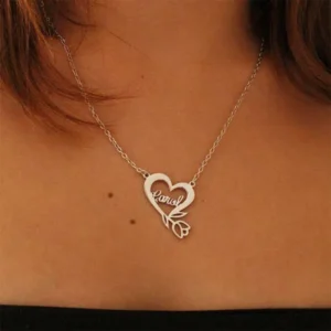 Unicorn Personalized Heart Necklace1