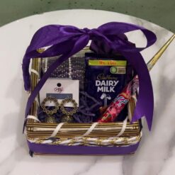 Royal Luxury Gift Basket filled with premium sweets, gourmet treats, and elegant packaging, ideal for high-end Eid gifting.
