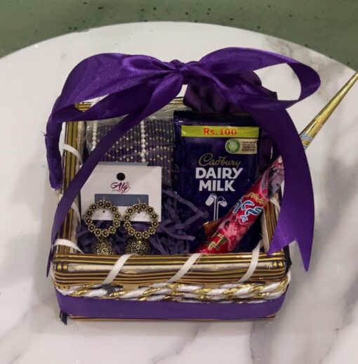 Royal Luxury Gift Basket filled with premium sweets, gourmet treats, and elegant packaging, ideal for high-end Eid gifting.