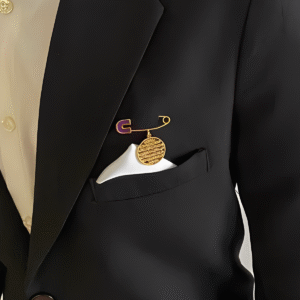 Alternative view of Ayat-ul-Kursi Safety Pin Brooch
