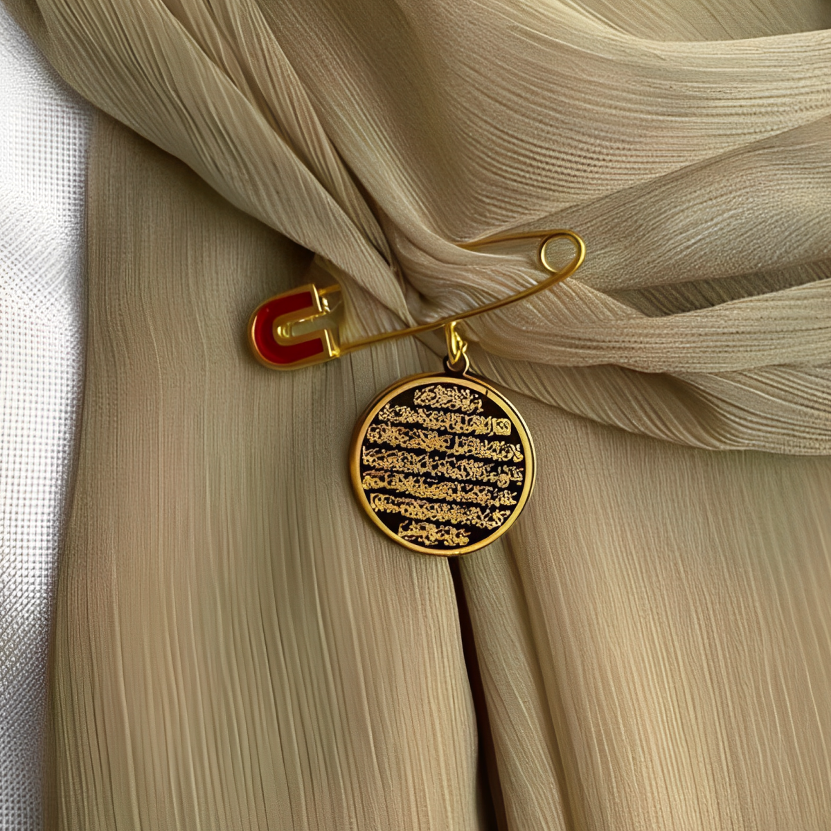 Ayat-ul-Kursi Safety Pin Brooch - Image 3