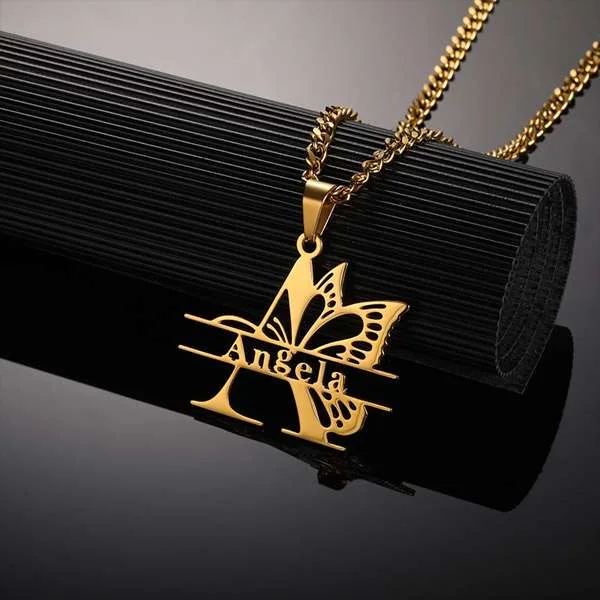 Big First Letter Name Necklace