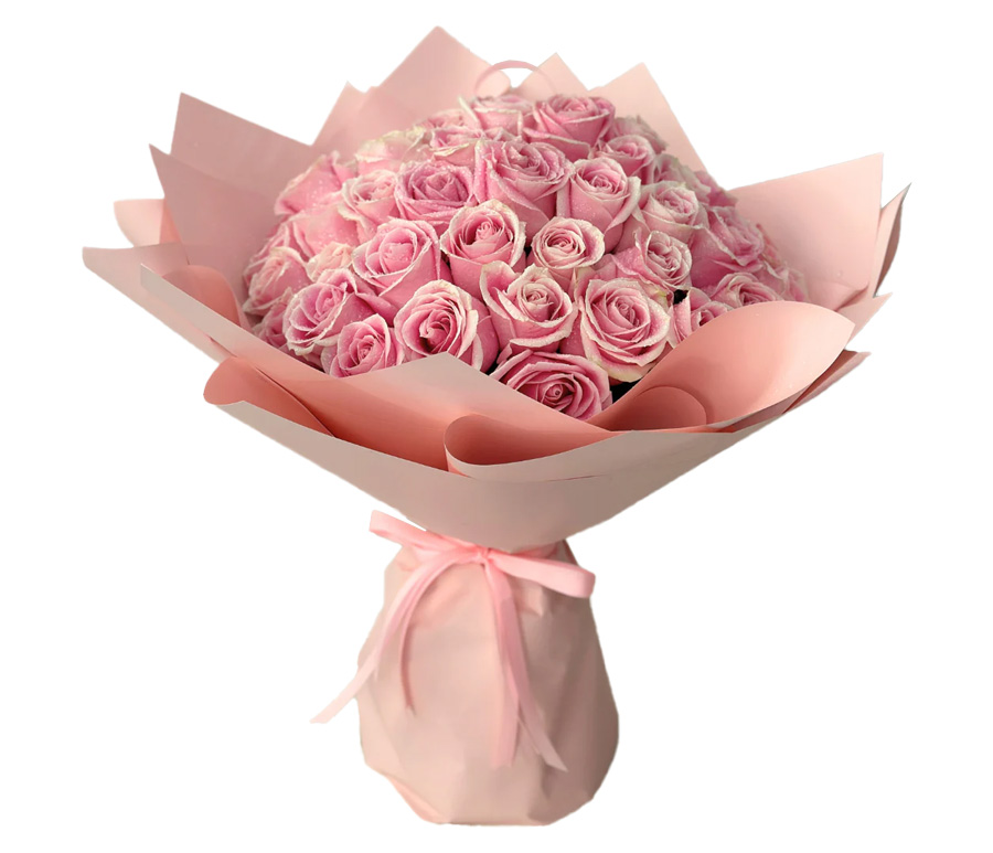 Blush Pink Rose Bouquet - Image 2